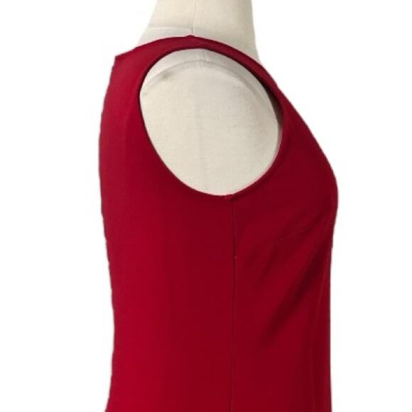 Lands’ End Shift Dress Ruffle Hem Ponte Knit Cherry Red Women’s Plus Size 14 - Picture 7 of 11